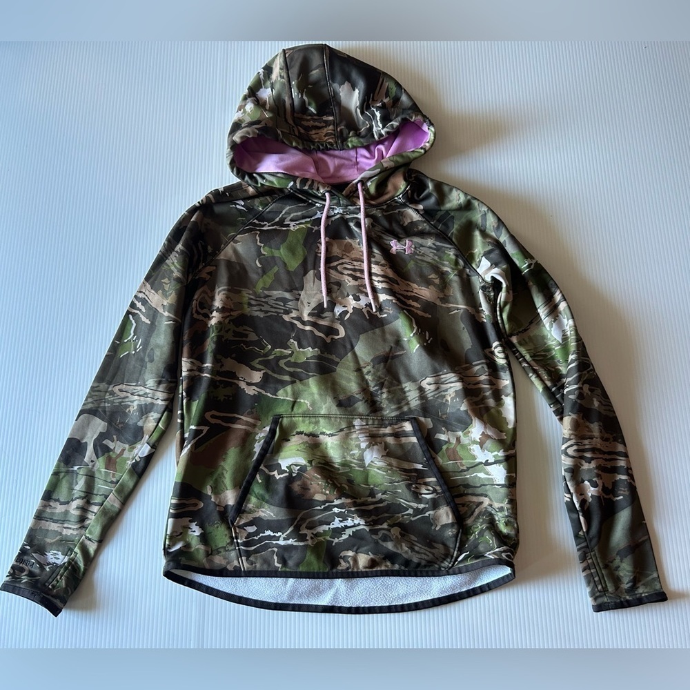 Under Armour Camouflage Hoodie with Pink Interior - Picture 6 of 6